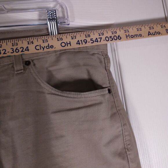 Levi's 505 jeans mens 38x32 khaki tan straight leg vintage white tab replica - Picture 5 of 10